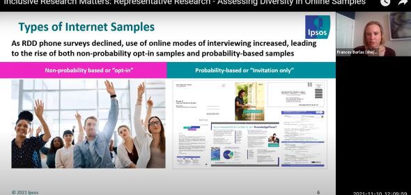 A screenshot of a Zoom meeting about inclusive research